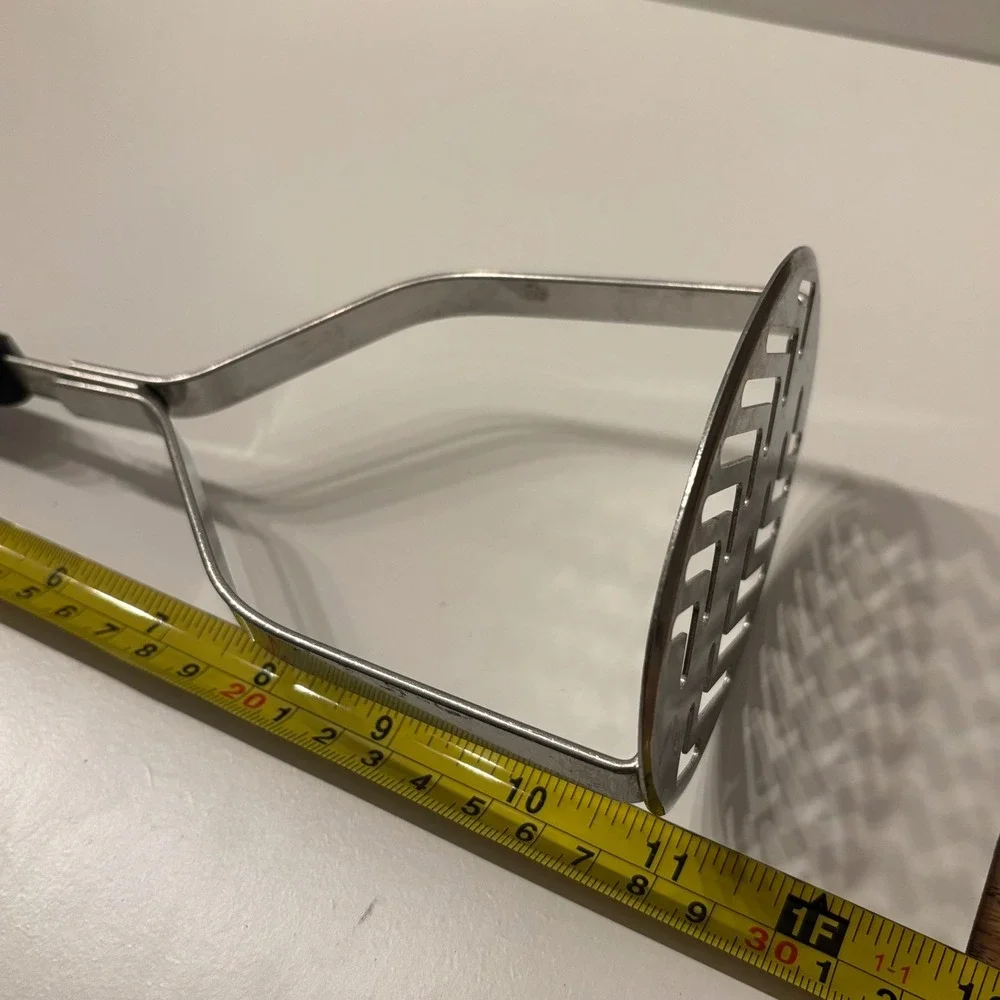 EKCO‎ FORGE Stainless Steel Potato Masher Black Handle Kitchen Tool
